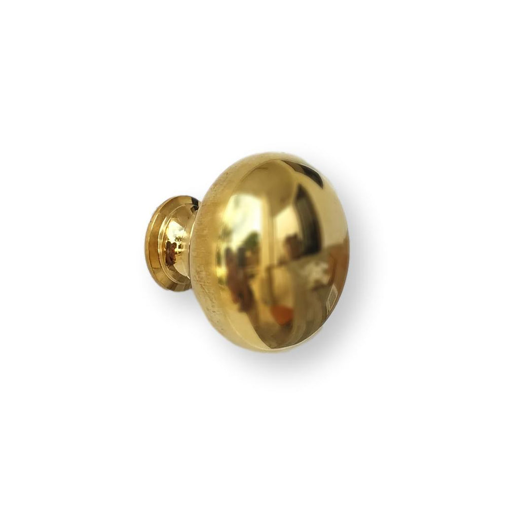 traditional unlacquered brass cabinet knob