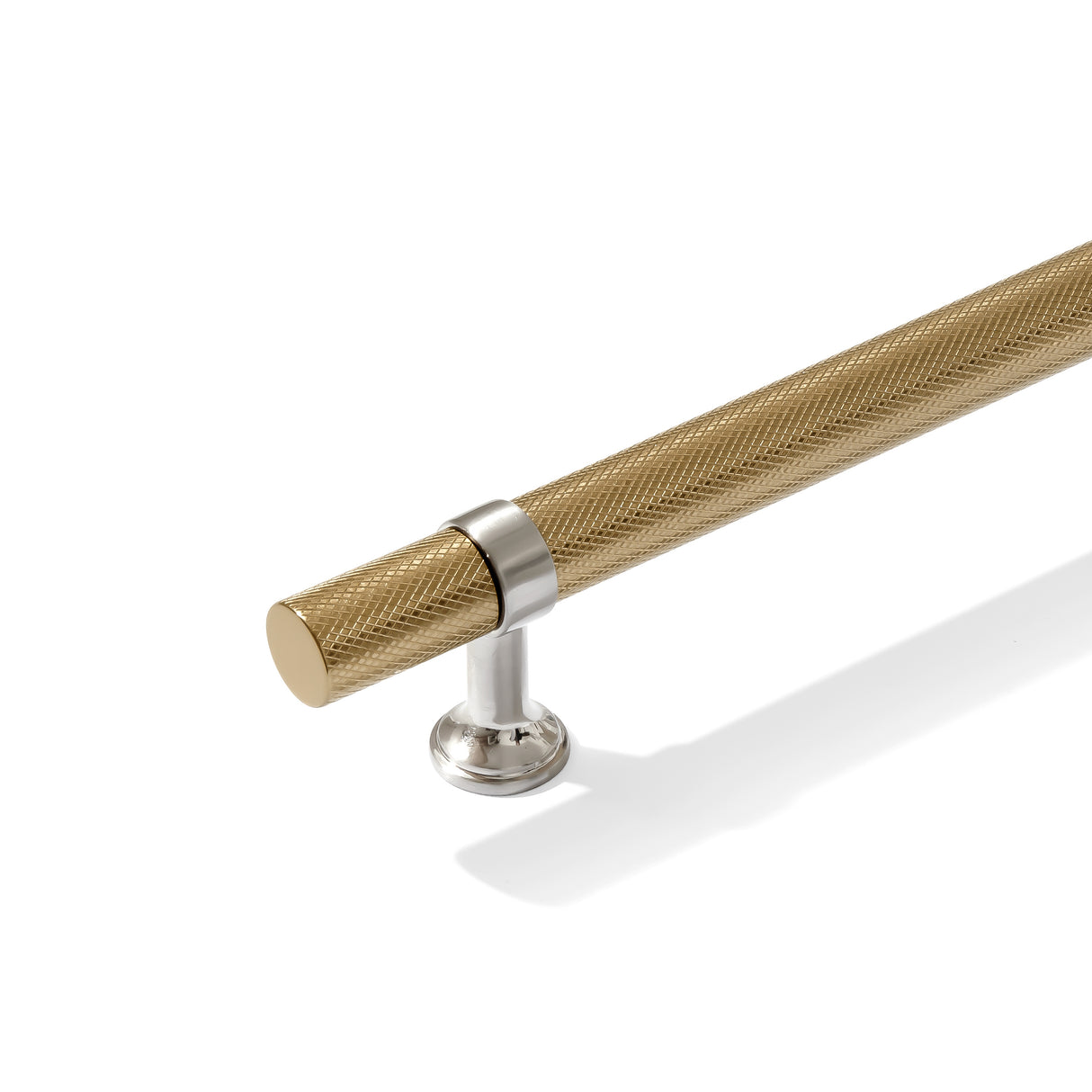 Knurled T-Bar "Contemporary" Satin Nickel and Champagne Bronze Knobs and Pulls