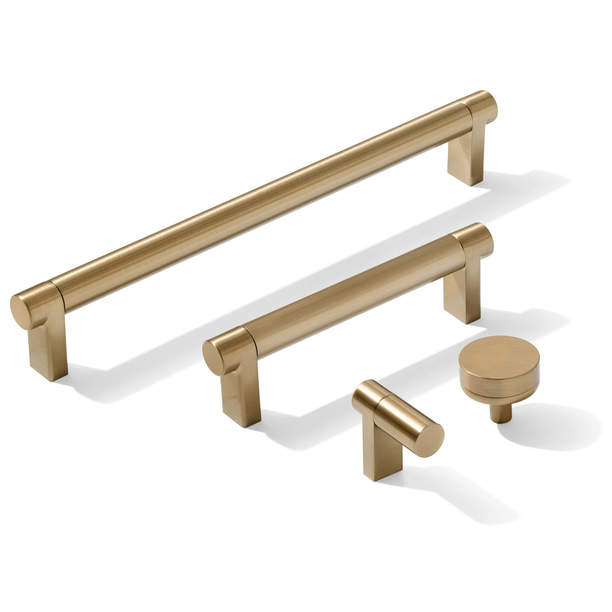 Smooth Select Champagne Bronze Cabinet Knobs and Drawer Pulls