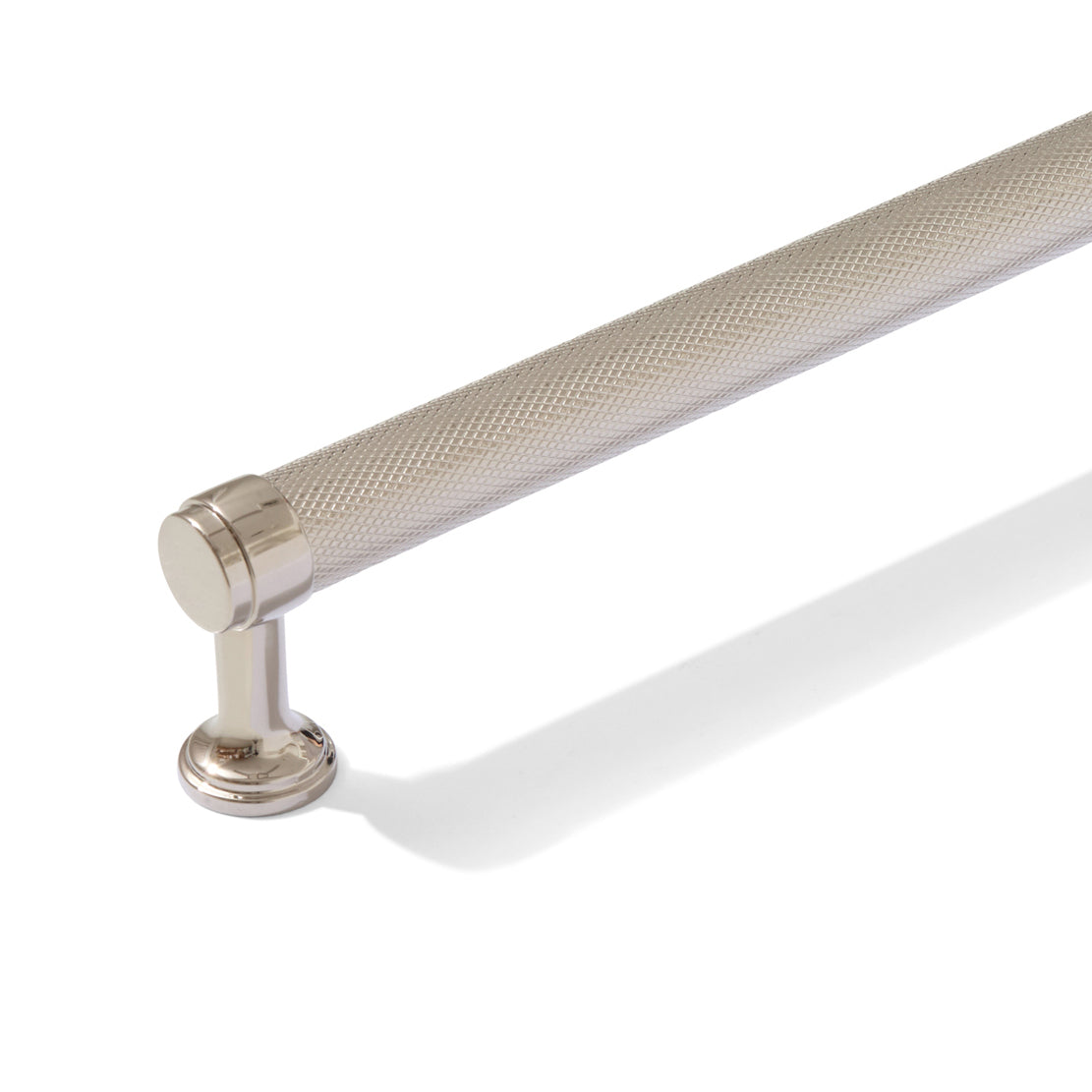 Knurled Polished Nickel "Transitional" Cabinet Knobs and Drawer Pulls