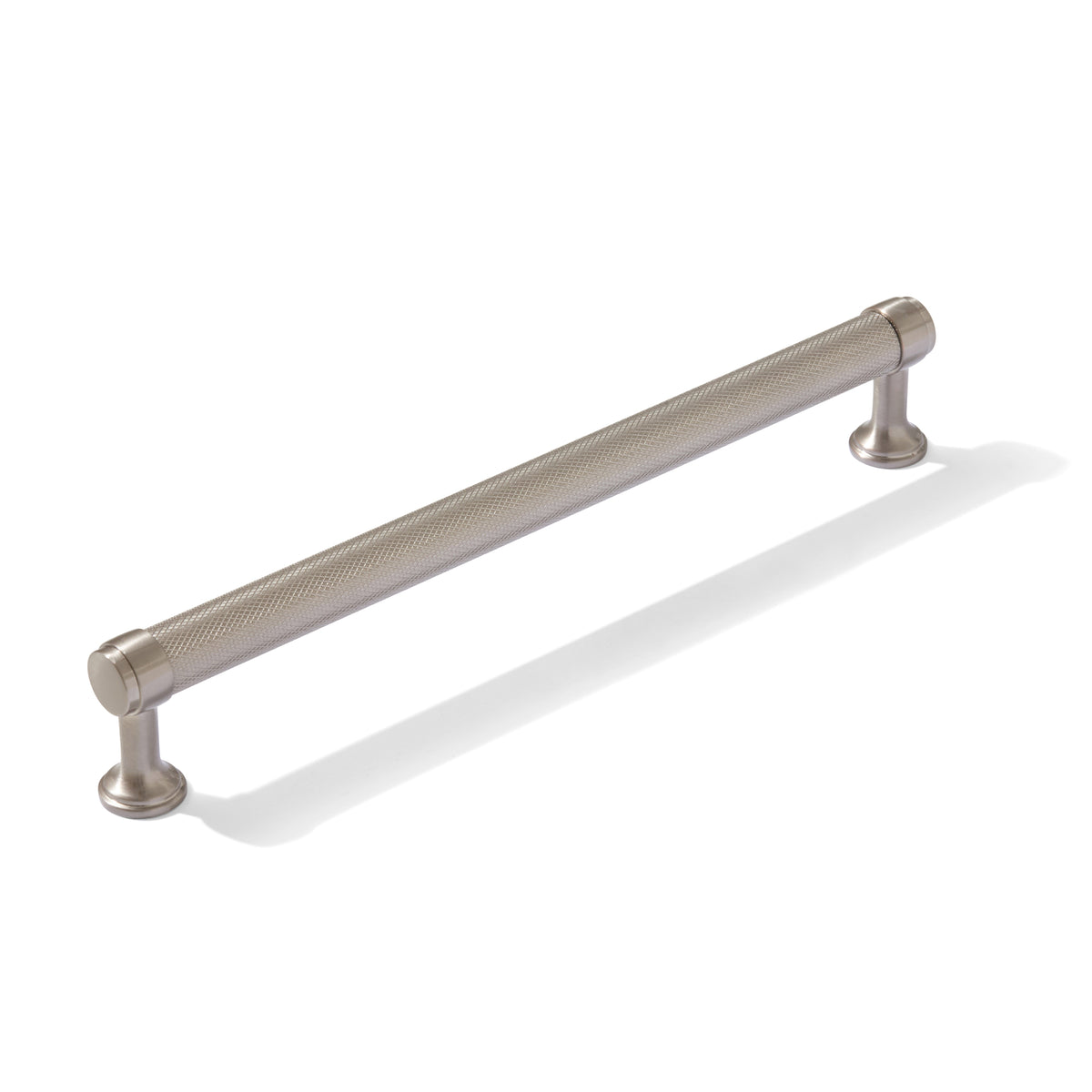 Knurled Satin Nickel "Transitional" Cabinet Knobs and Drawer Pulls - Forge Hardware Studio