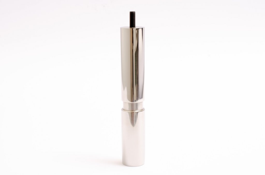 Set of 2- Mid-century Modern Furniture Legs - Replacement Legs in Polished Nickel - Forge Hardware Studio