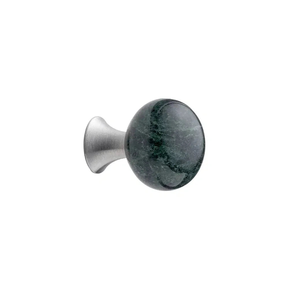 Round Green Marble "Bead" Cabinet Knob - Euro • Knobs