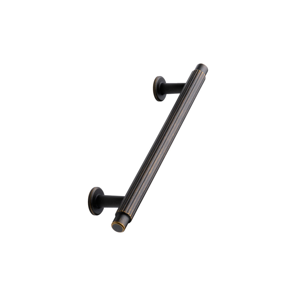 Dark Rubbed Bronze "Villa" Fluted Cabinet Knobs and Pulls