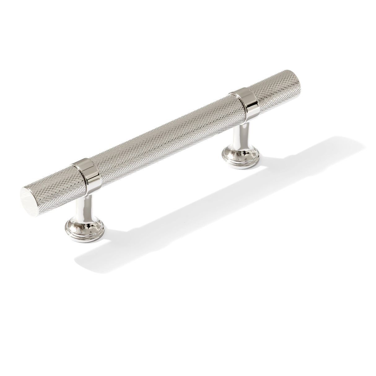 Knurled T-Bar "Contemporary" Polished Nickel Knobs and Pulls