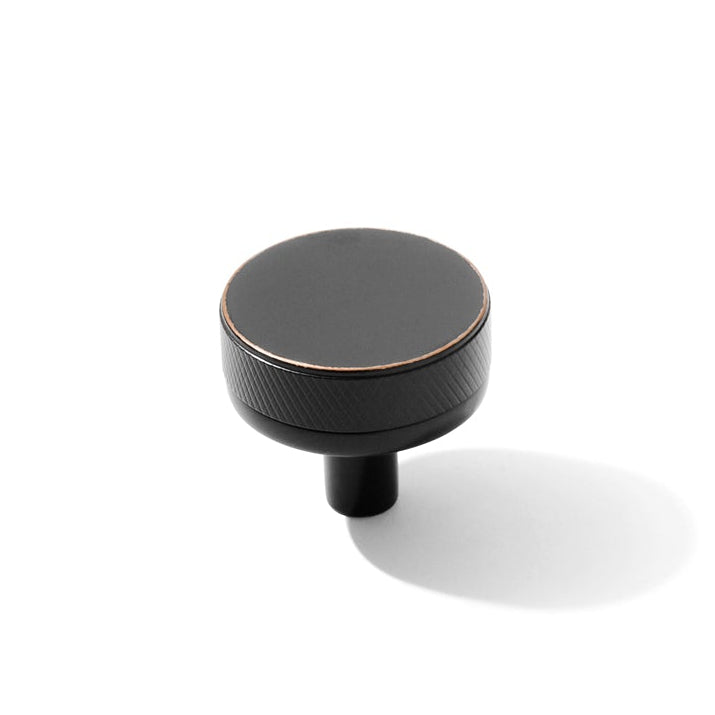 Knurled Oil Rubbed Bronze "Transitional" Cabinet Knobs and Drawer Pulls