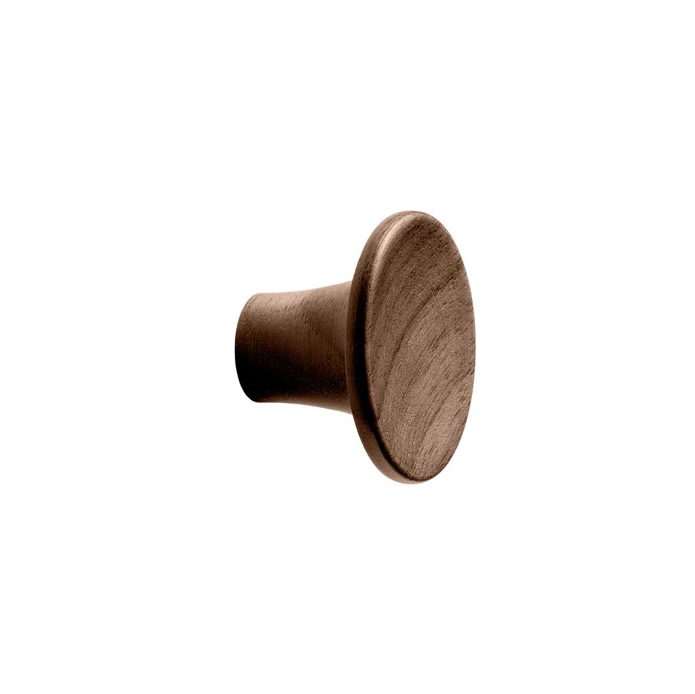 Lacquered Walnut Wood "Tuba" Cabinet Knob and Drawer Pulls - Forge Hardware Studio