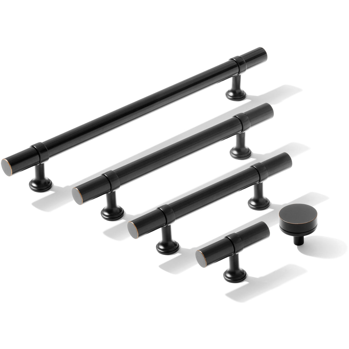 Smooth T-Bar "Contemporary" Oil Rubbed Bronze Knobs and Pulls