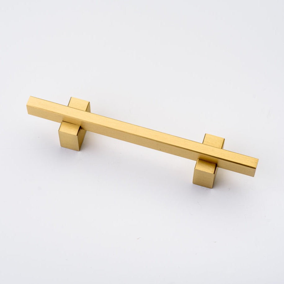 Lew's Two Tone Series Knobs and Handles Brushed Brass - Forge Hardware Studio