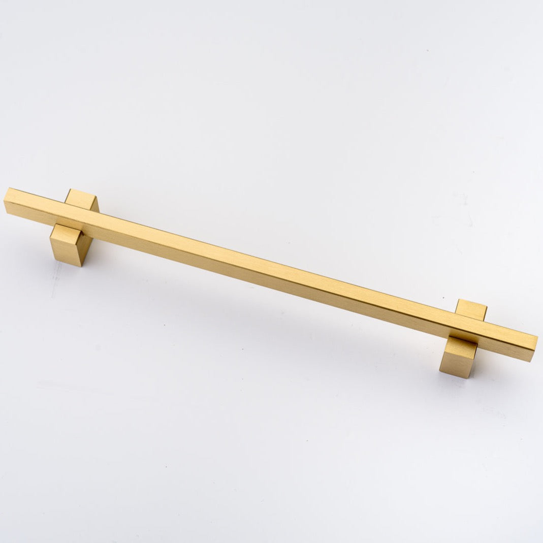 Lew's Two Tone Series Knobs and Handles Brushed Brass - Forge Hardware Studio