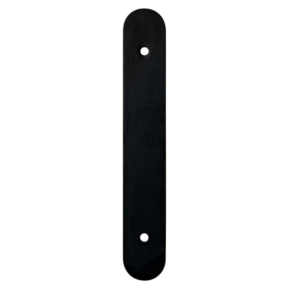 Matte Black Rounded Drawer Pull Backplates