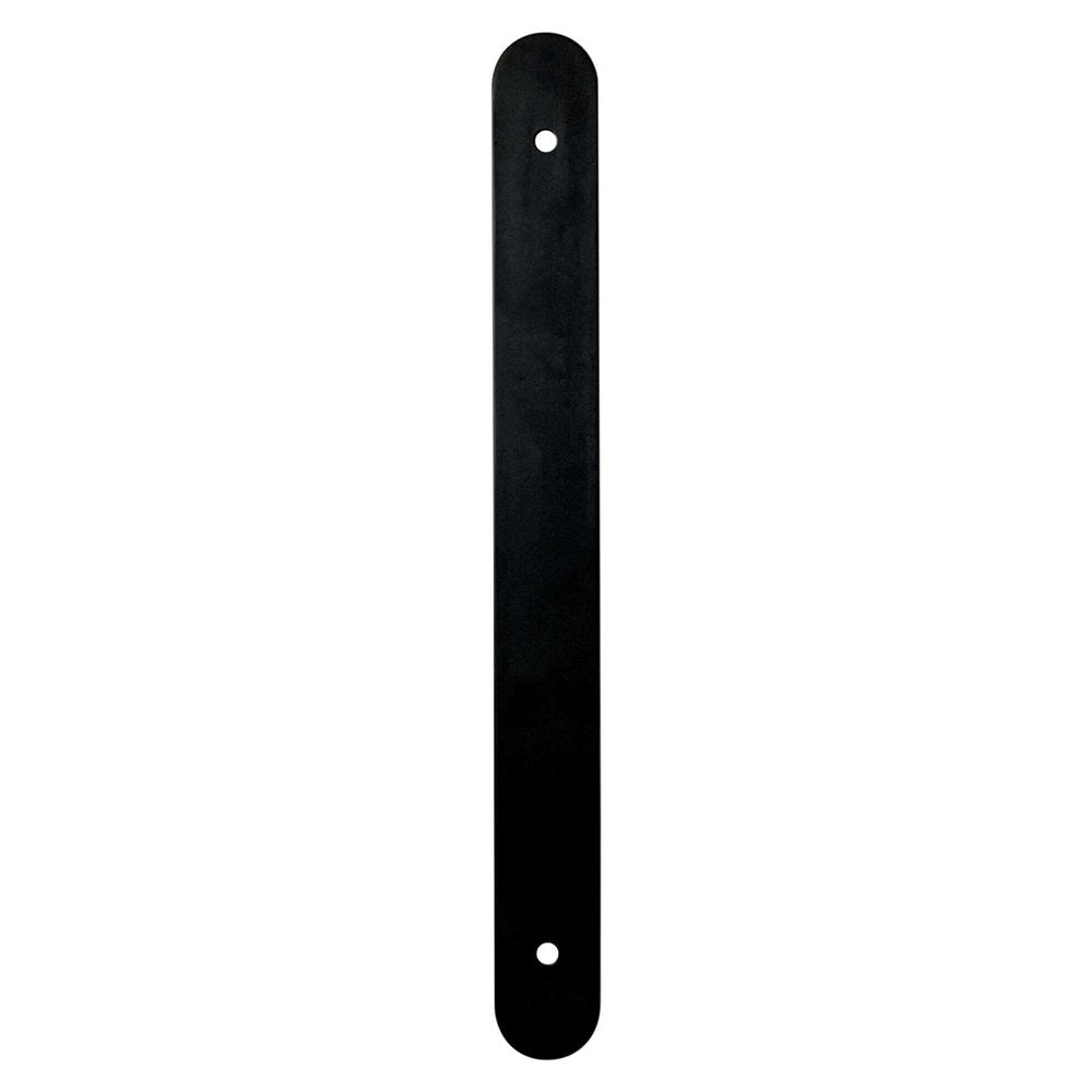 Matte Black Rounded Drawer Pull Backplates