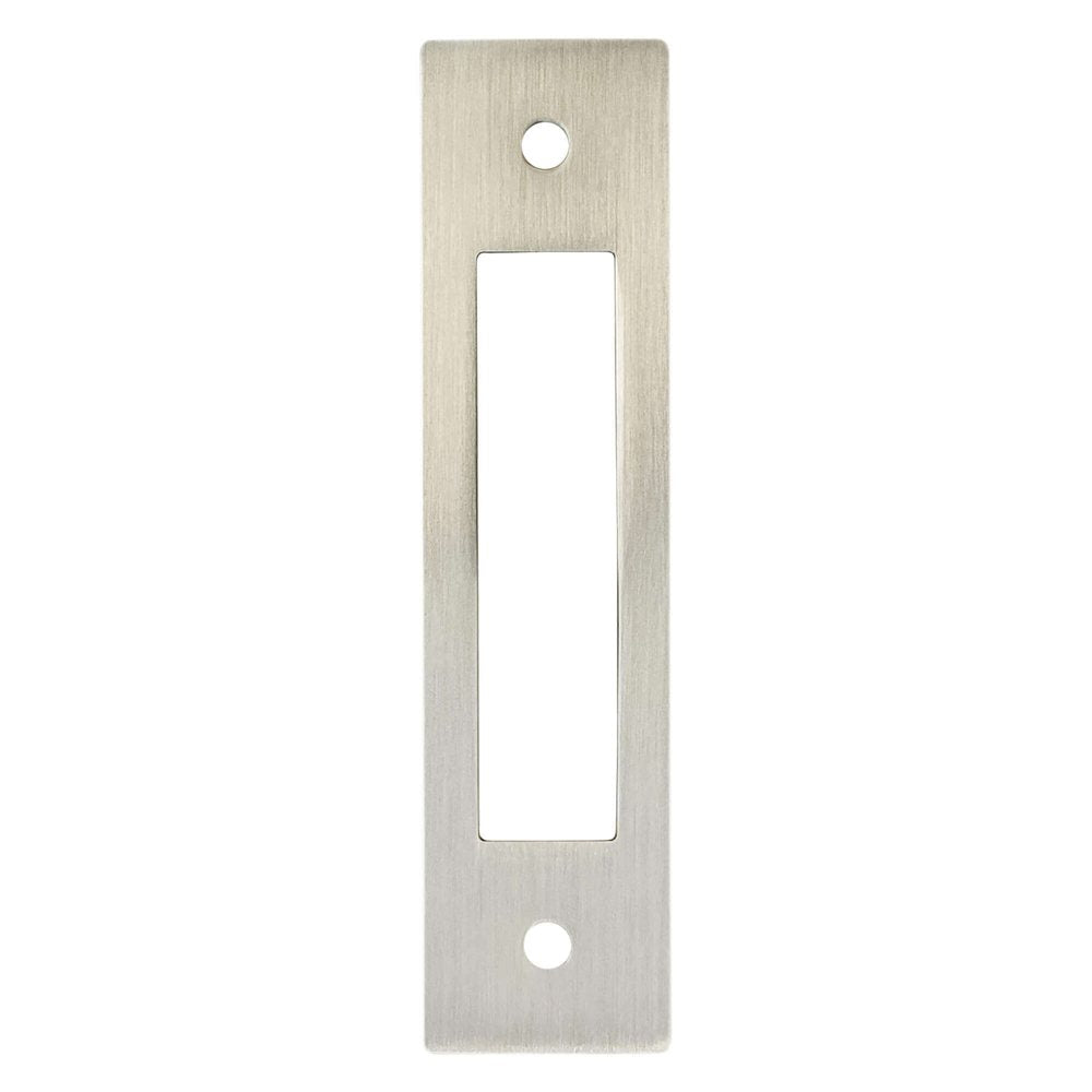 Brushed Nickel Cutout Drawer Pull Backplates - Forge Hardware Studio