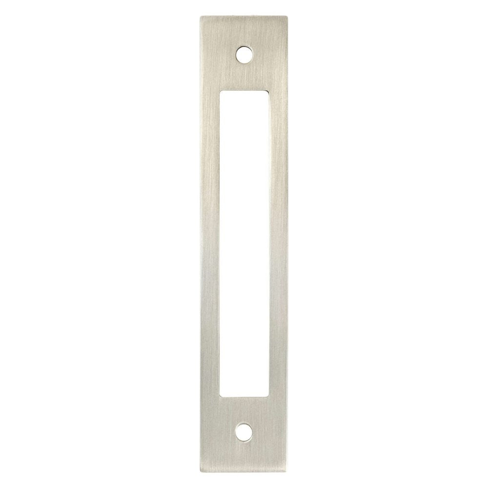 Brushed Nickel Cutout Drawer Pull Backplates - Forge Hardware Studio