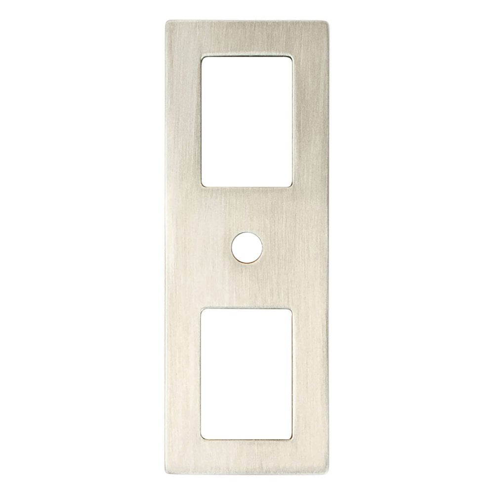 Brushed Nickel Cutout Drawer Pull Backplates - Forge Hardware Studio