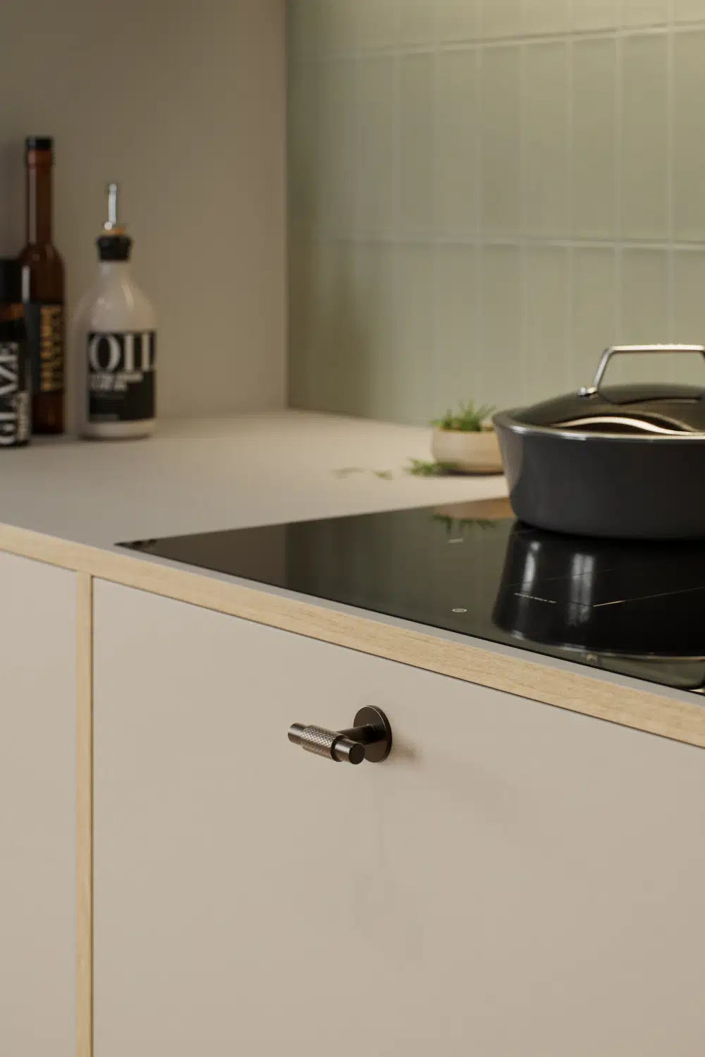 Matte Bronze "Manor" Knurled Cabinet Knobs and Drawer Pulls