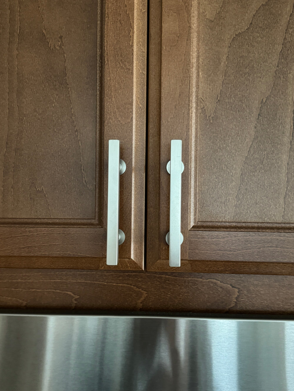 Lew's Square Bar Cabinet Knobs and Pulls in Brushed Nickel - Forge Hardware Studio