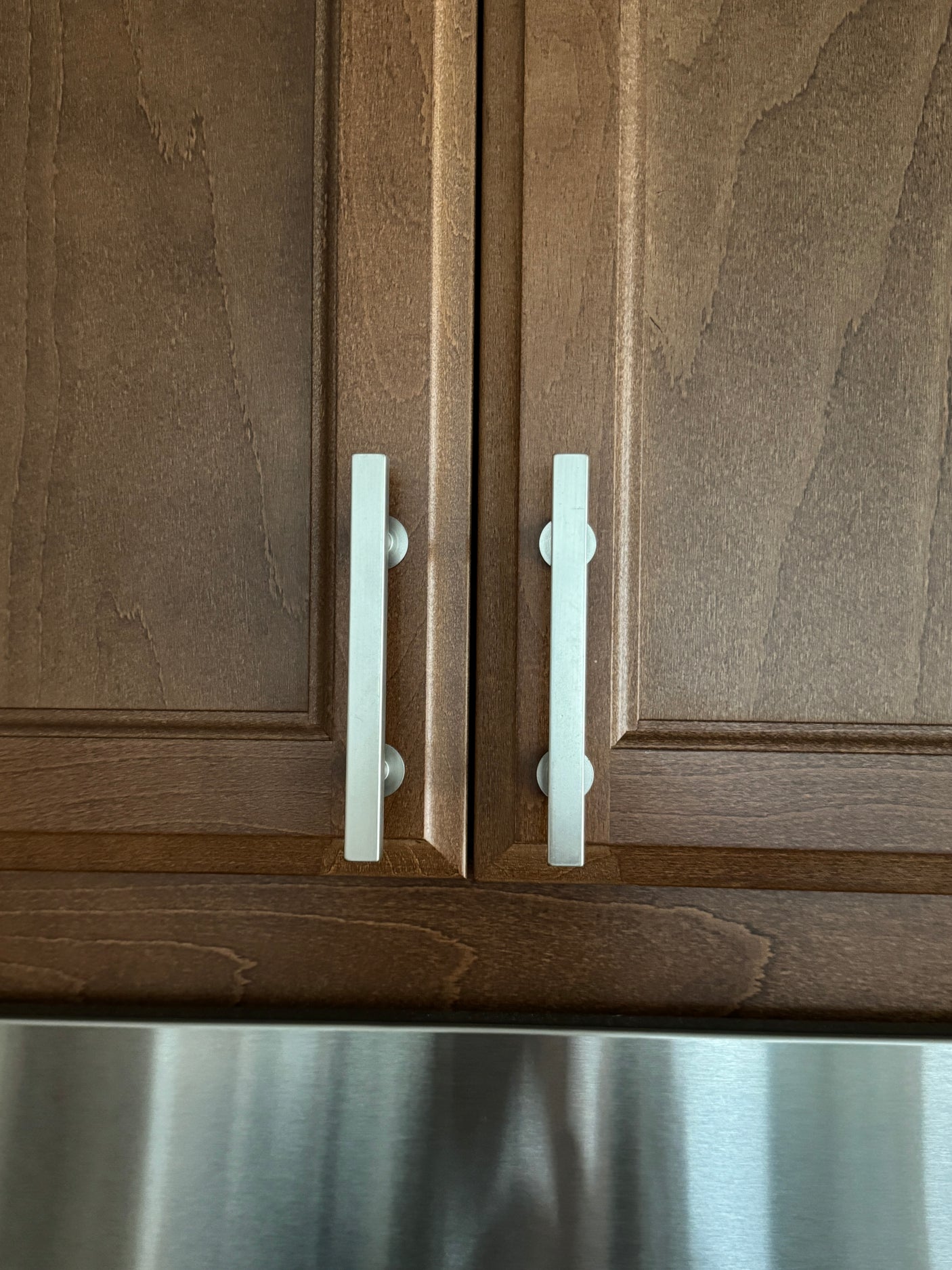 Lew's Square Bar Cabinet Knobs and Pulls in Brushed Nickel - Forge Hardware Studio