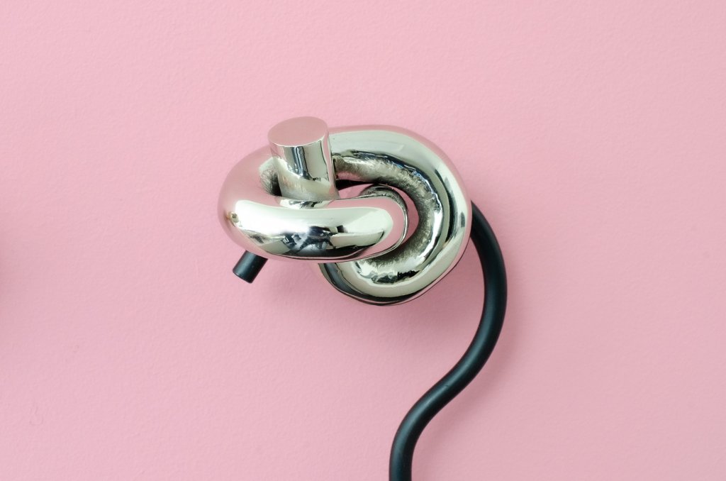 Nickel "Knot" Cabinet Knob and Hook - Forge Hardware Studio