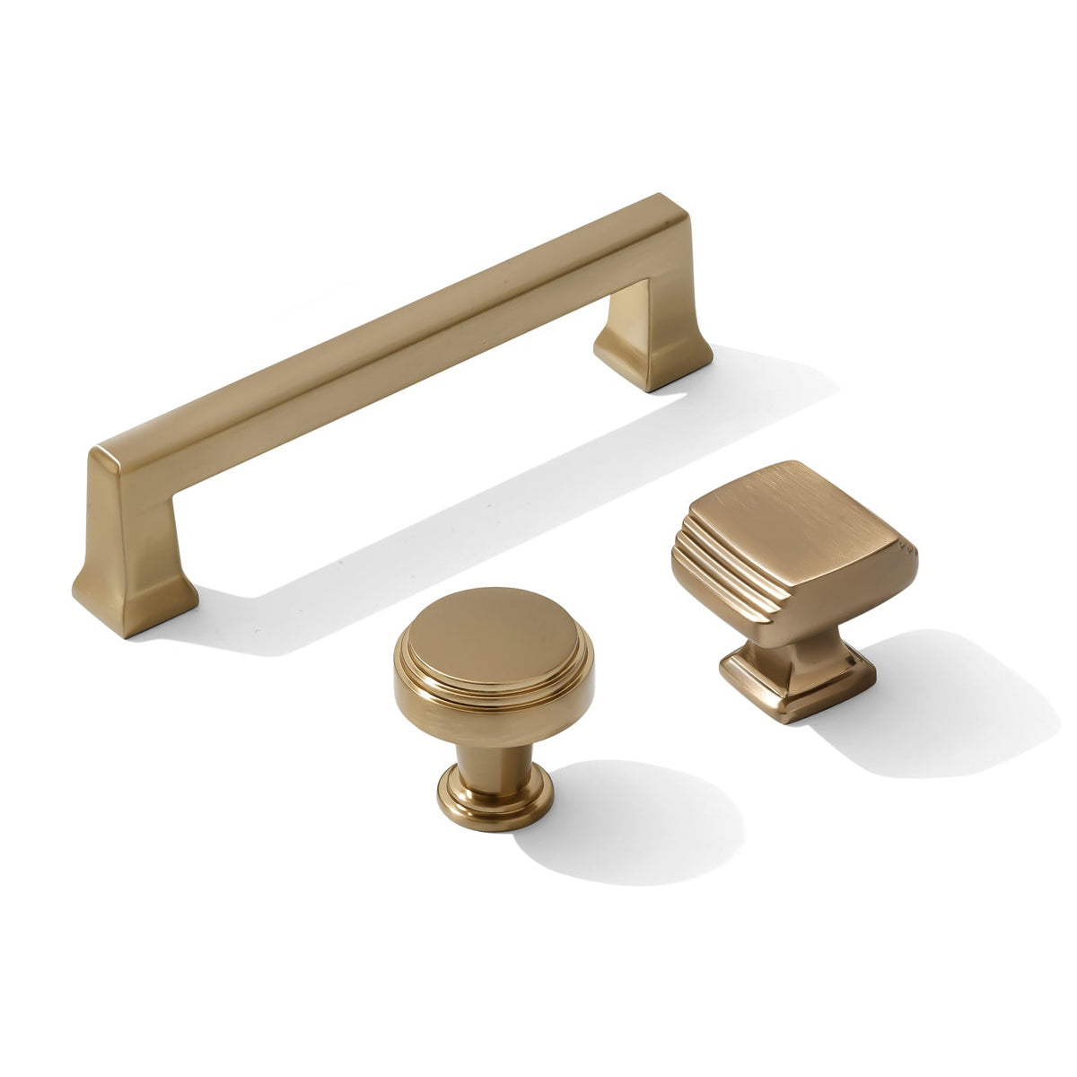 brass dresser hardware Champagne Bronze Deco Cabinet Knobs and Drawer Pulls Sculptural Forma Pull in Color:Frost & Mist missy dresses HME 3 Piece Field