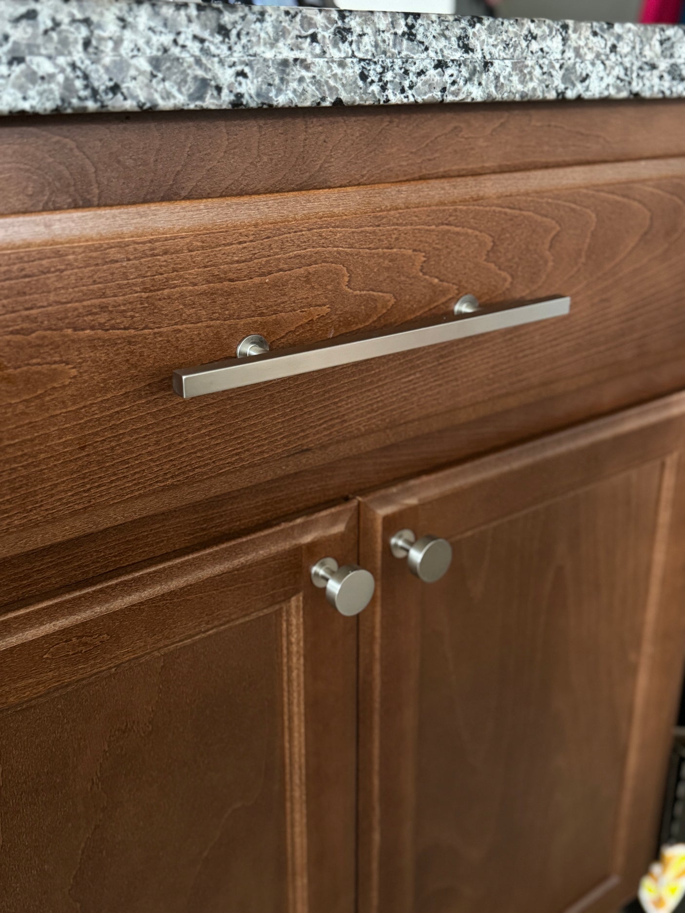Lew's Square Bar Cabinet Knobs and Pulls in Brushed Nickel - Forge Hardware Studio