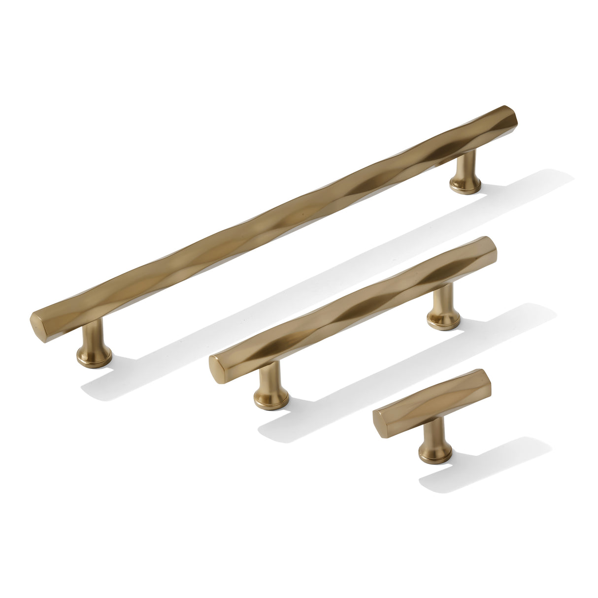 T-Bar "American Designer" Drawer Pulls in Champagne Bronze - Forge Hardware Studio