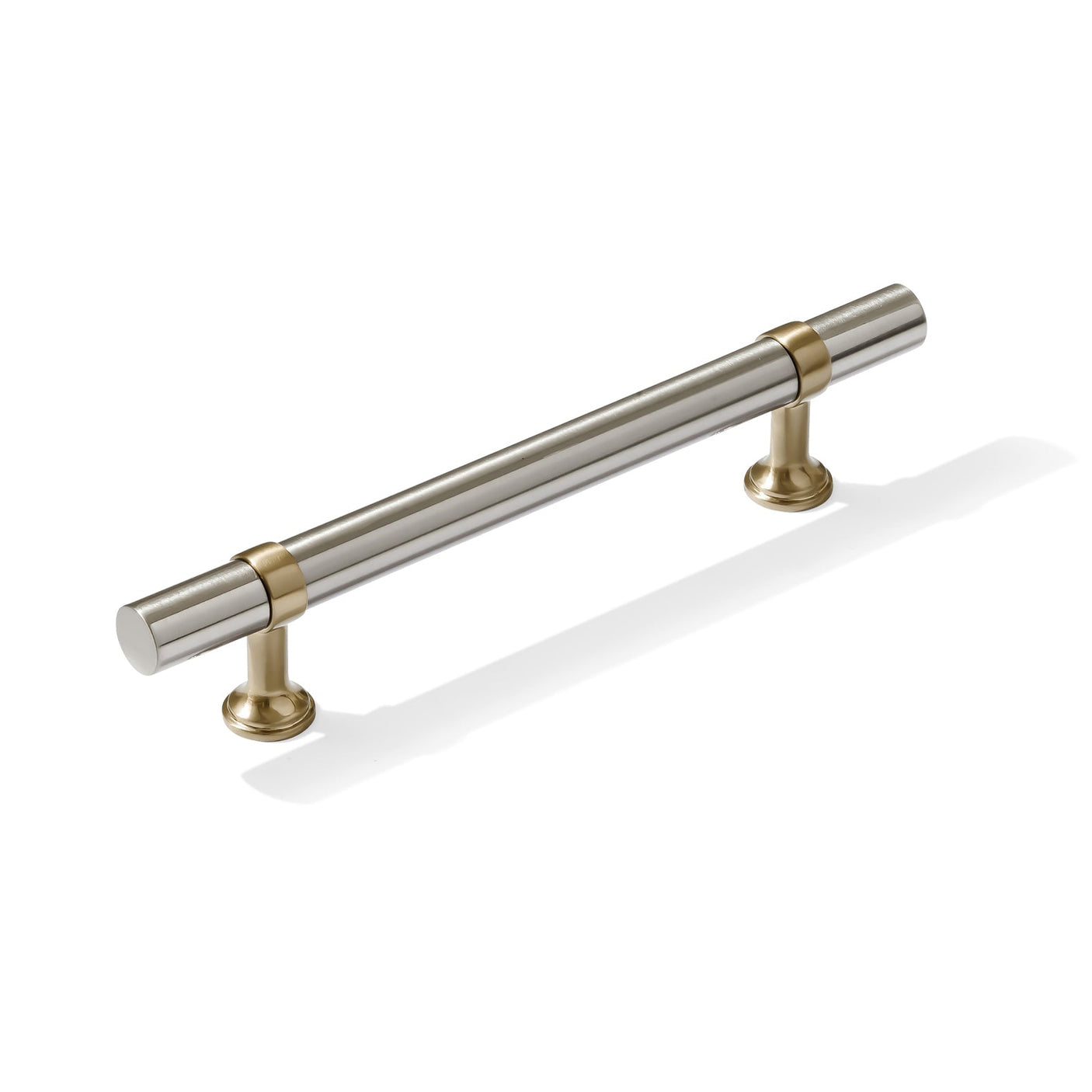 Smooth T-Bar "Contemporary" Champagne Bronze and Satin Nickel Knobs and Pulls