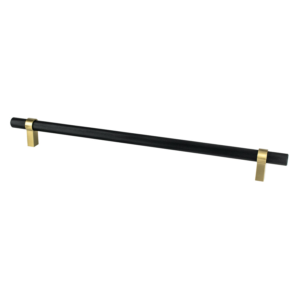 Knurled "Prelude" Champagne Bronze and Matte Black Cabinet Knobs and Drawer Pulls - Forge Hardware Studio