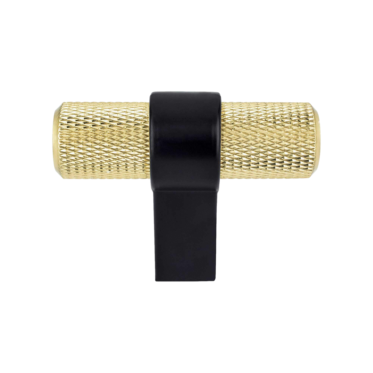 Knurled "Prelude" Champagne Bronze and Matte Black Knobs and Pulls - Forge Hardware Studio