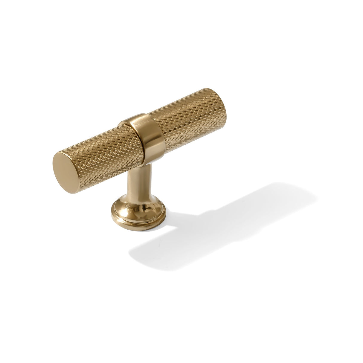 Knurled T-Bar "Contemporary" Champagne Bronze Knobs and Pulls