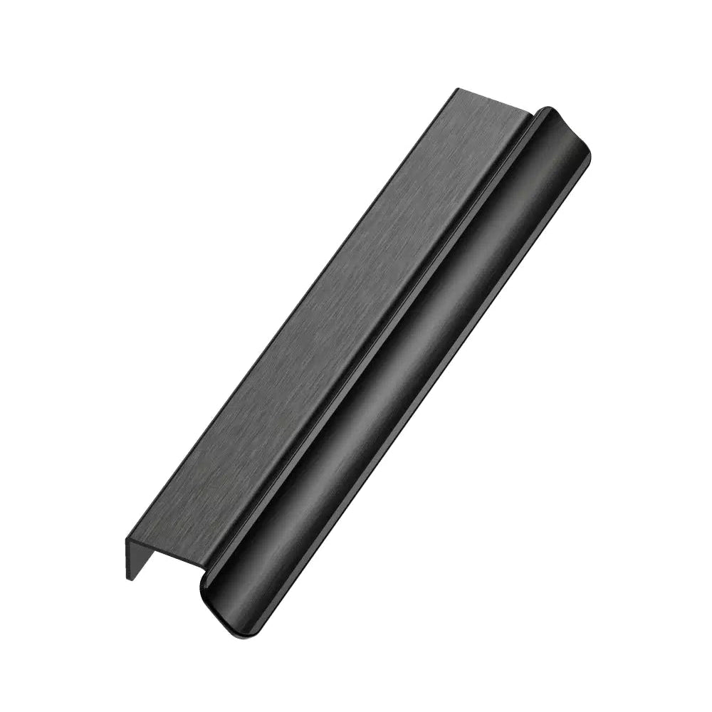 Brushed Matte Black "Volet" Cabinet Drawer Pulls