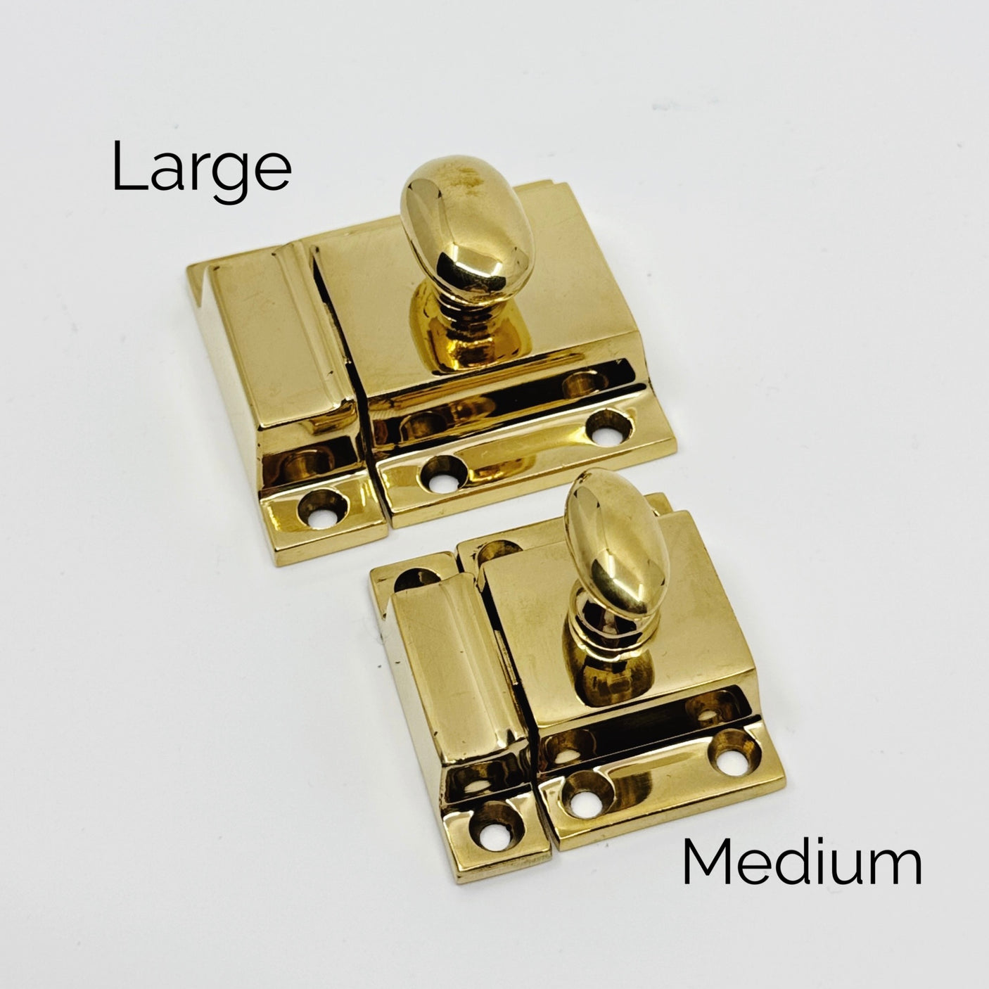 Unlacquered Brass "Eloise" Cabinet Latch