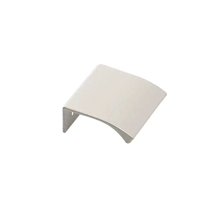 Glossy White "Edge Straight" Tab Drawer Pulls