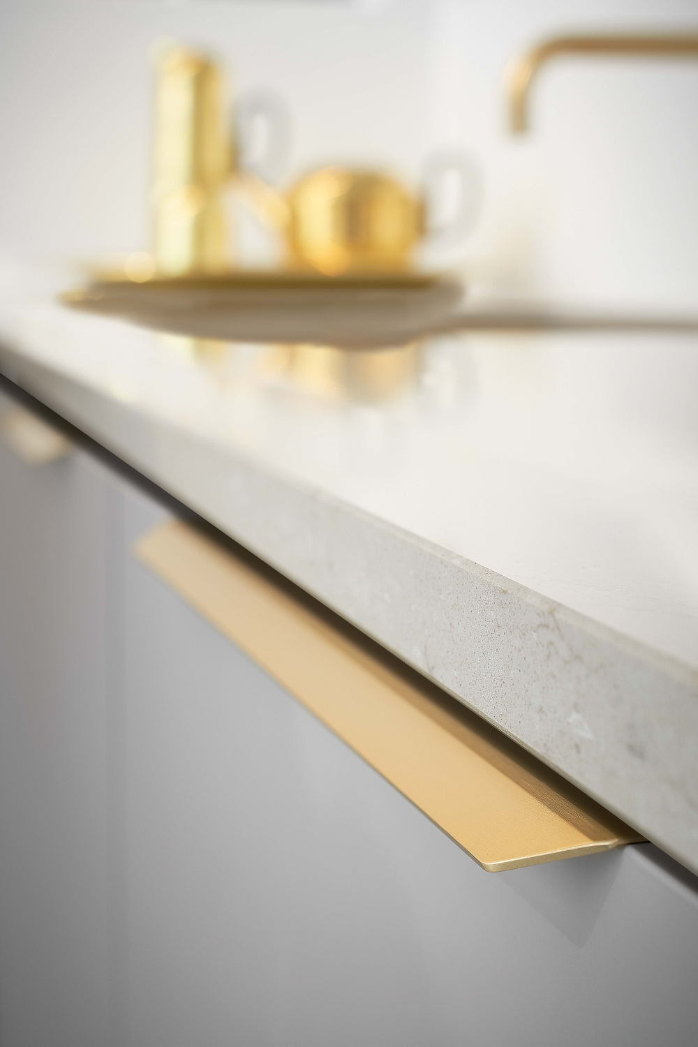 Matte Bronze "Blaze" Edge Drawer Tab Pulls - Forge Hardware Studio