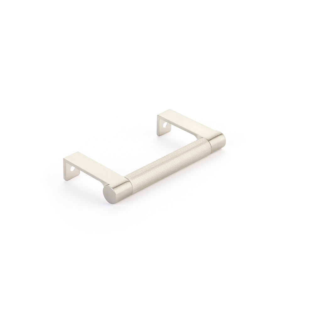 Satin Nickel "Converse" Knurled Edge Tab Drawer Pulls - Forge Hardware Studio