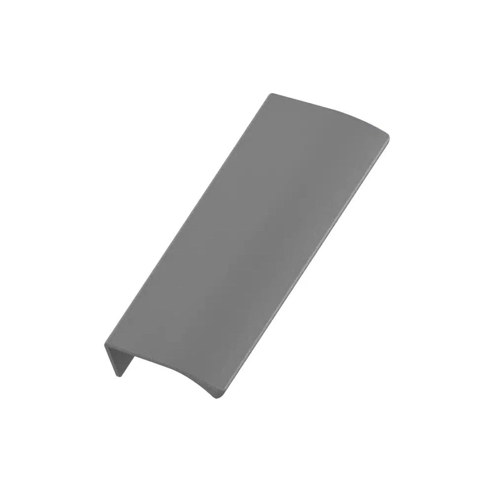 Grey Textured "Edge Straight" Tab Drawer Pulls