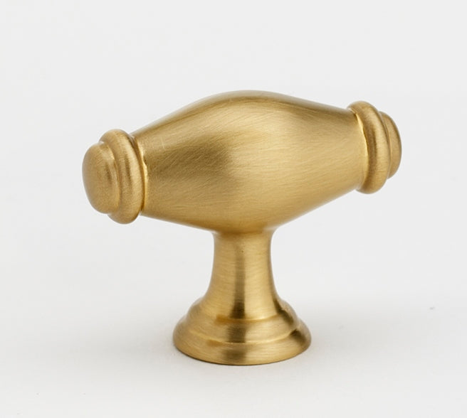 Transitional Satin Brass "Perry" Cabinet Knobs and Drawer Pulls - Forge Hardware Studio