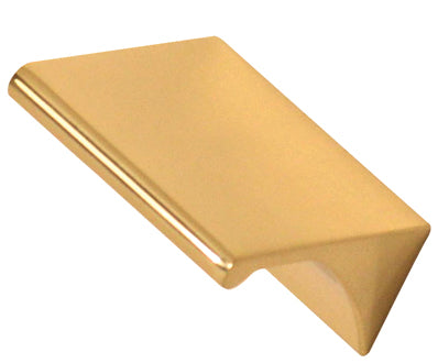 Polished Brass "Graham" Tab Drawer Pull - Forge Hardware Studio