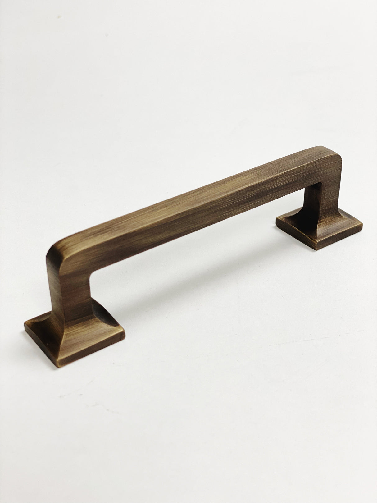 Eloise Antique Brass Mission Style Drawer Pull - Forge Hardware Studio