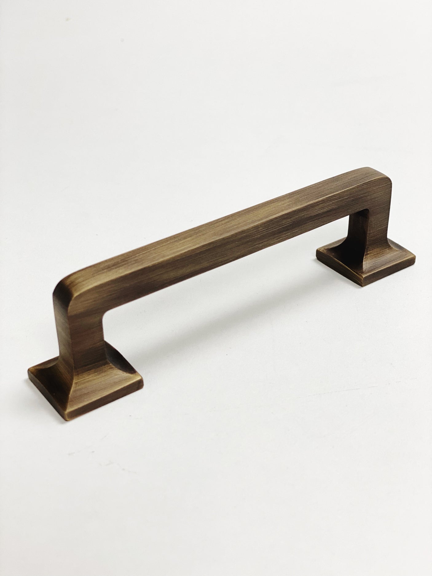 Eloise Antique Brass Mission Style Drawer Pull - Forge Hardware Studio