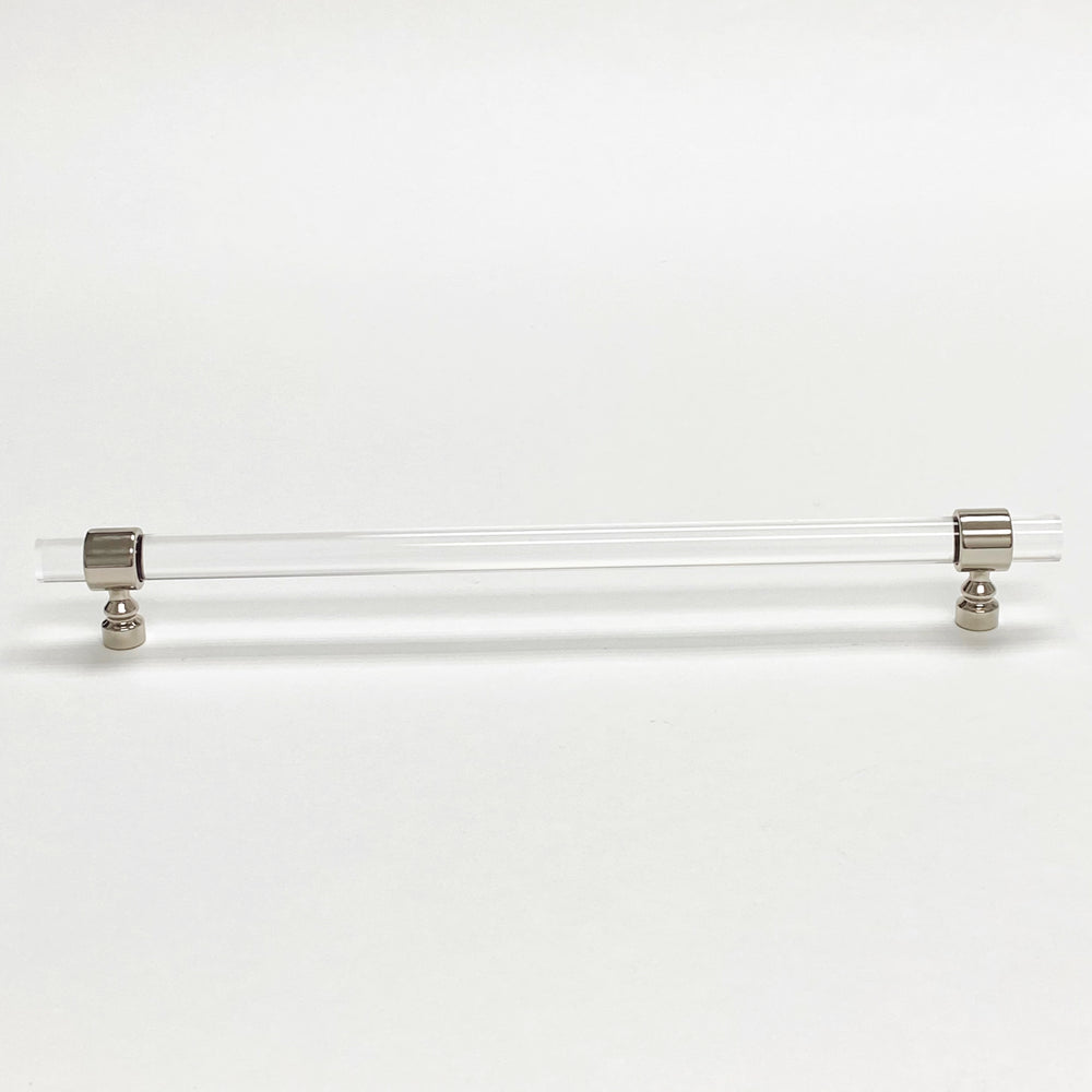 Lucite Polished Nickel "Bank" Drawer Pulls and Cabinet Knobs - Forge Hardware Studio