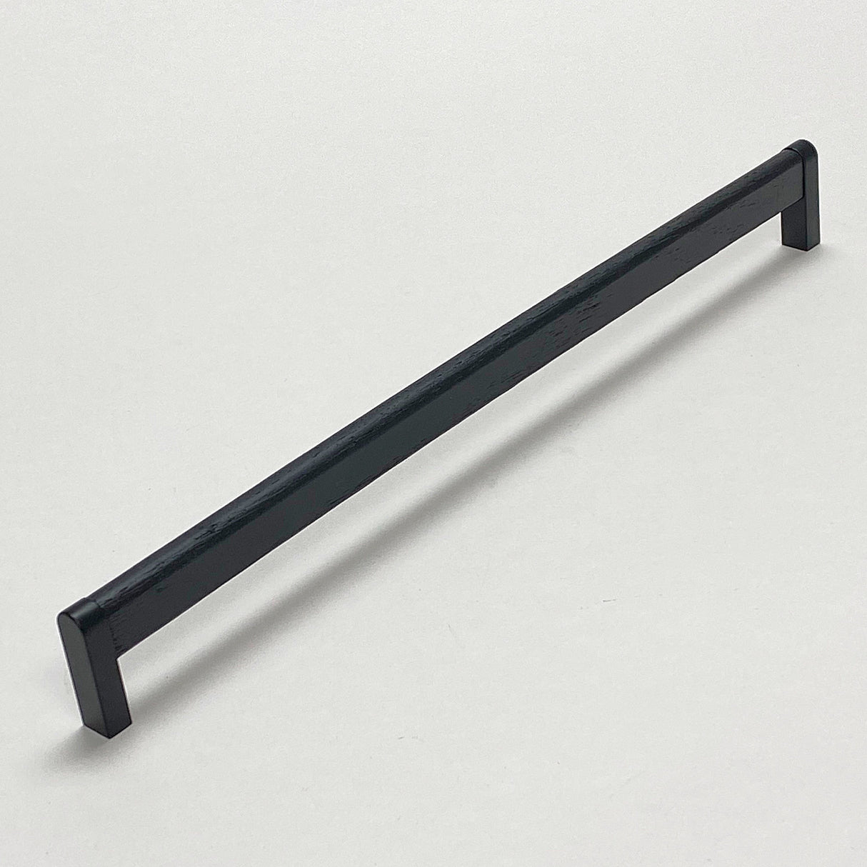 Black Wood and Metal "Crossing" Cabinet Knob and Drawer Handles - Forge Hardware Studio