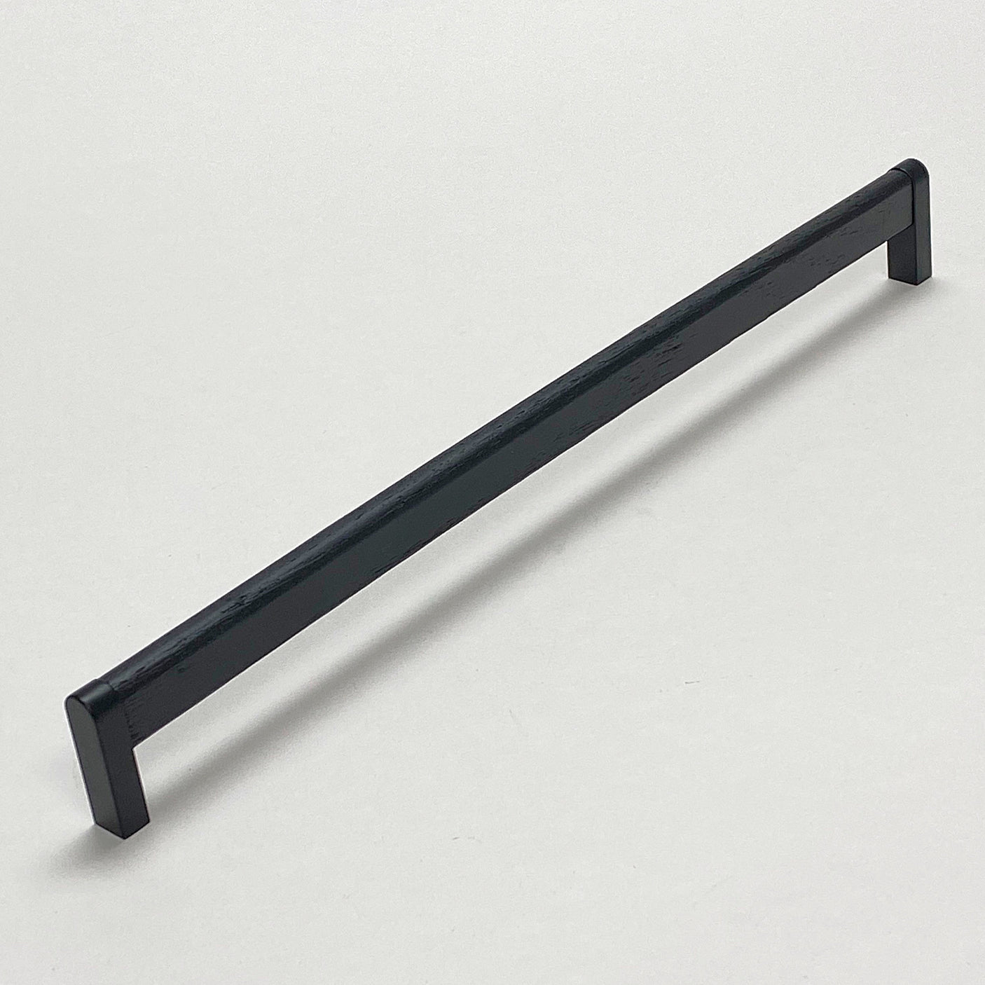 Black Wood and Metal "Crossing" Cabinet Knob and Drawer Handles - Forge Hardware Studio