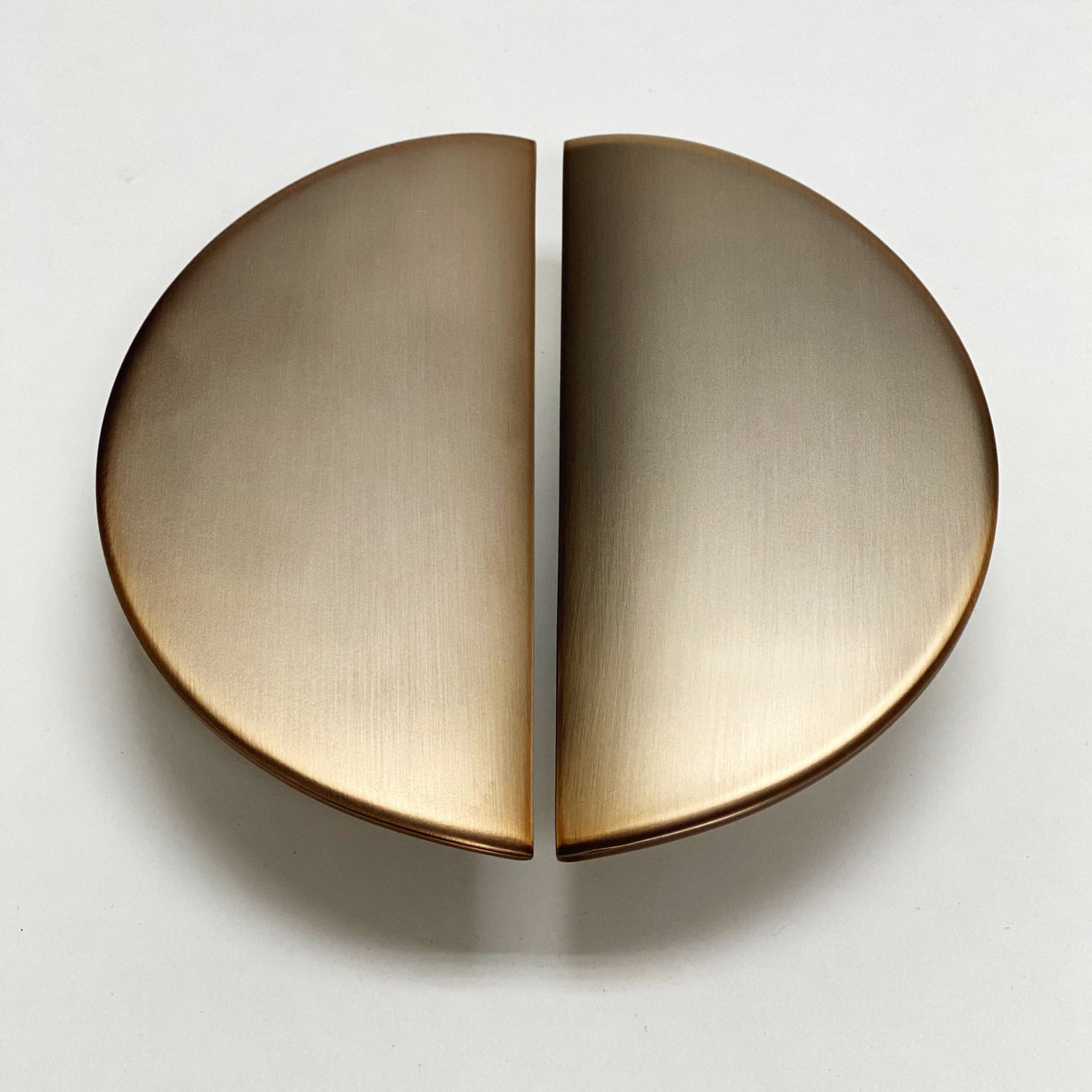 Semi-Circle "Horizon" Brushed Bronze Drawer Pulls - Forge Hardware Studio