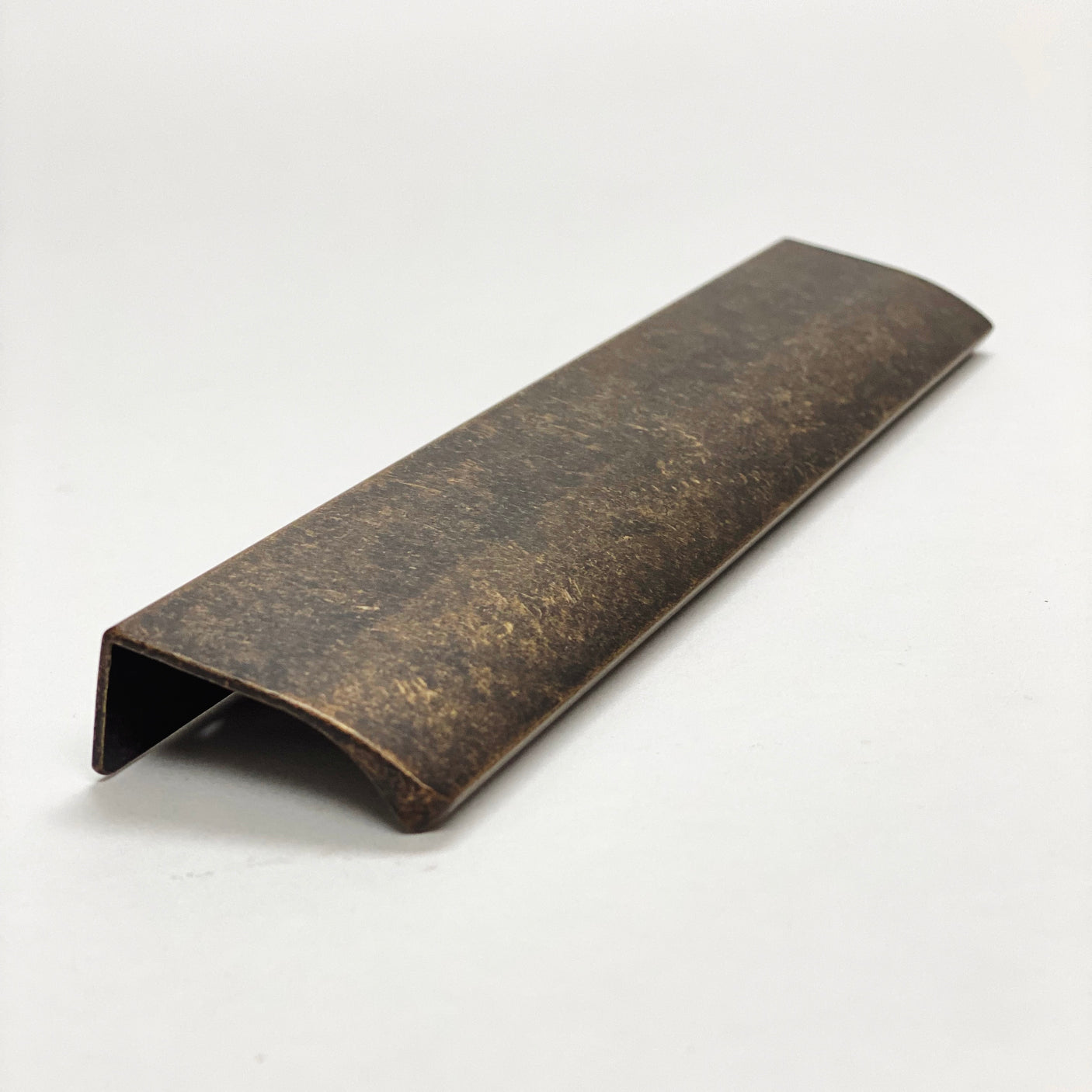 Antique Brass "Edge" Tab Finger Drawer Pulls - Forge Hardware Studio