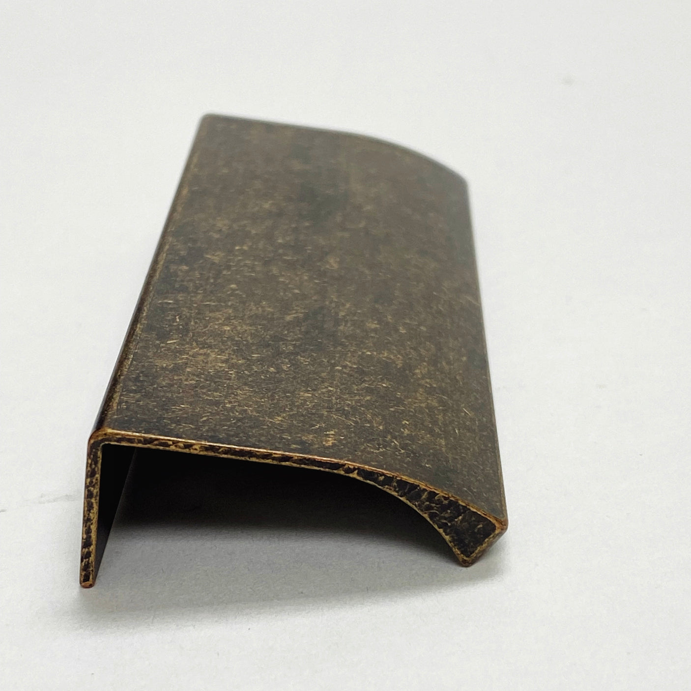 Antique Brass "Edge" Tab Finger Drawer Pulls - Forge Hardware Studio