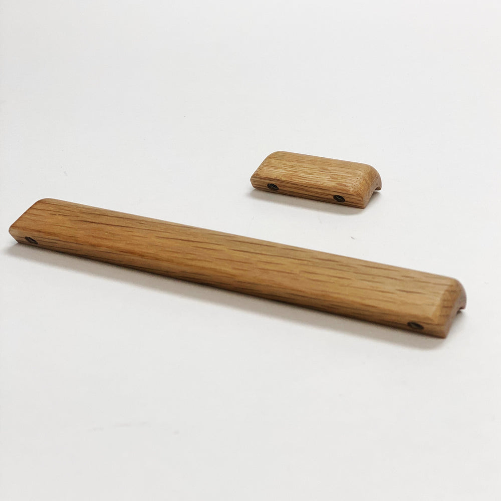 Lacquered Oak "Glove" Wood Drawer Handles - Forge Hardware Studio