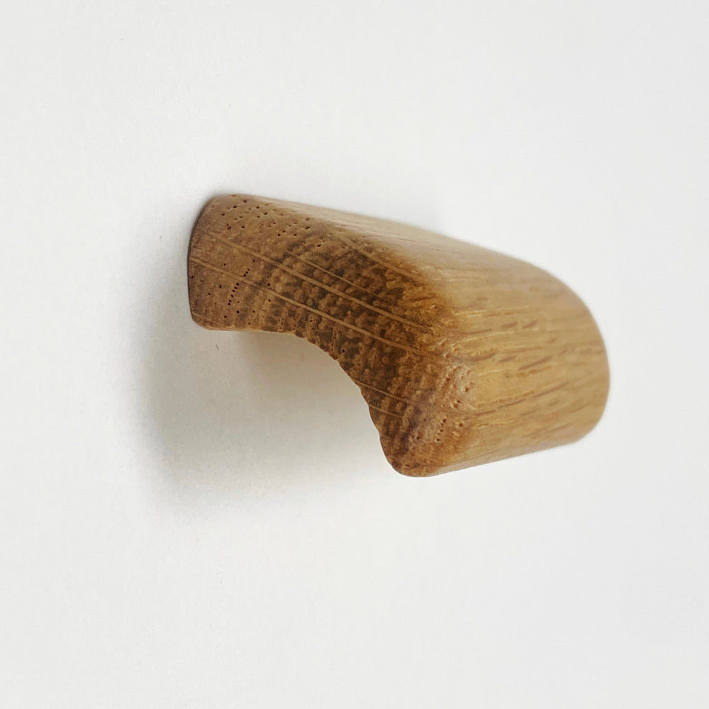 Lacquered Oak "Glove" Wood Drawer Handles - Forge Hardware Studio