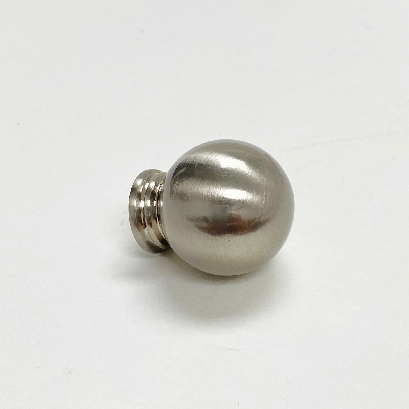 Brushed Nickel “Kira” Cabinet Ball Knob and Drawer Pulls - Forge Hardware Studio