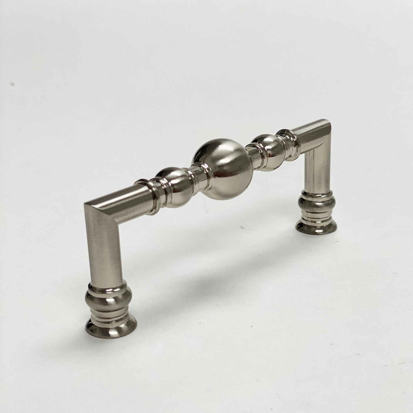 Brushed Nickel “Kira” Cabinet Ball Knob and Drawer Pulls - Forge Hardware Studio